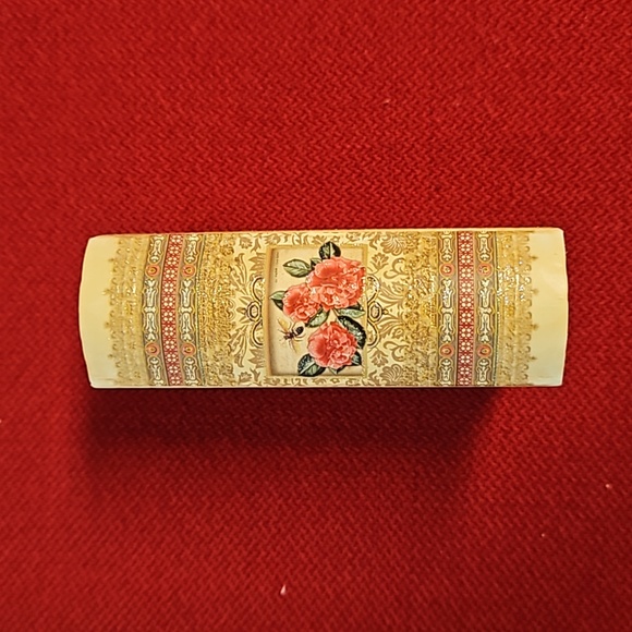 PUNCH STUDIO Rose soap faux vtg. book keepsake empty glittered magnetic  EUC - Picture 3 of 7